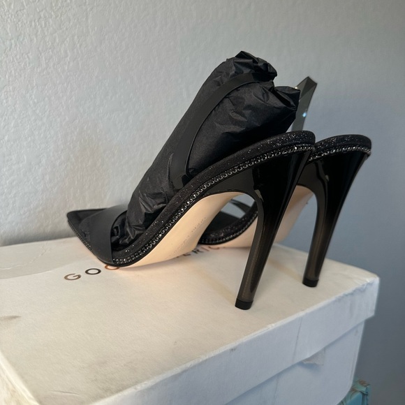 Good American Glitter‎ 4” Slingback Heels Black size 8 - Picture 7 of 7